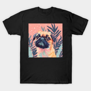 Retro Brussels Griffon: Pastel Pup Revival T-Shirt